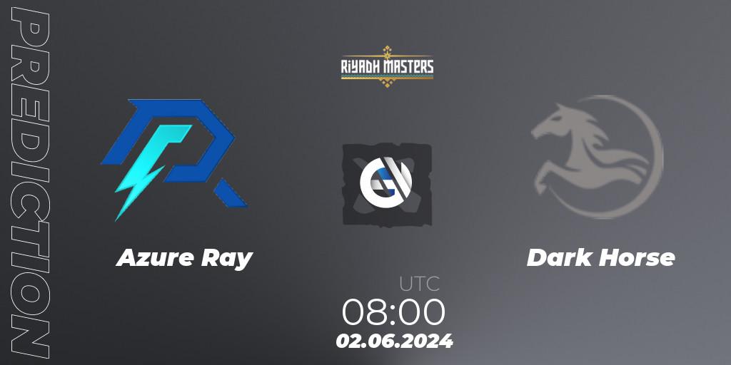 Azure Ray vs Dark Horse: Match Prediction. 02.06.2024 at 08:00, Dota 2, Riyadh Masters 2024: China Closed Qualifier