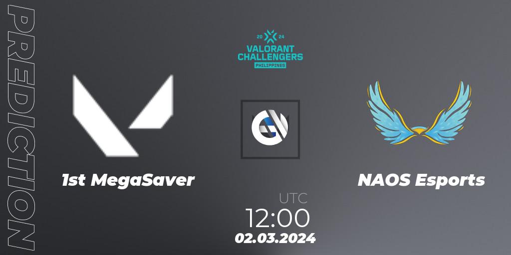 1st MegaSaver vs NAOS Esports: Match Prediction. 02.03.2024 at 12:00, VALORANT, VALORANT Challengers 2024 Philippines: Split 1