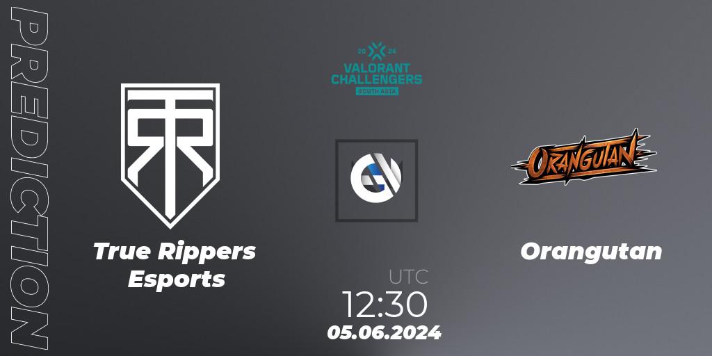 True Rippers Esports vs Orangutan: Match Prediction. 05.06.2024 at 12:30, VALORANT, VALORANT Challengers 2024: South Asia - Split 2