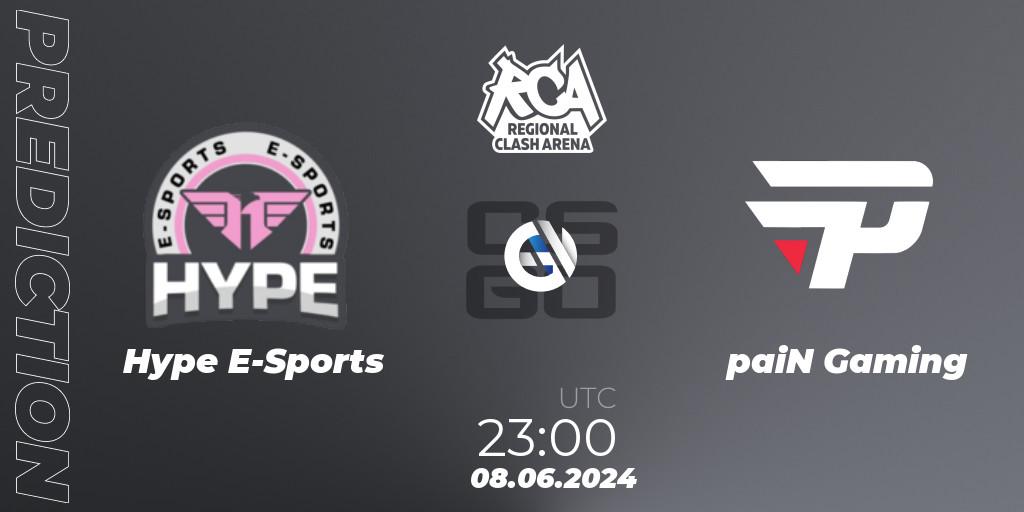 Hype E-Sports vs paiN Gaming: Match Prediction. 08.06.2024 at 23:00, Counter-Strike (CS2), Regional Clash Arena South America