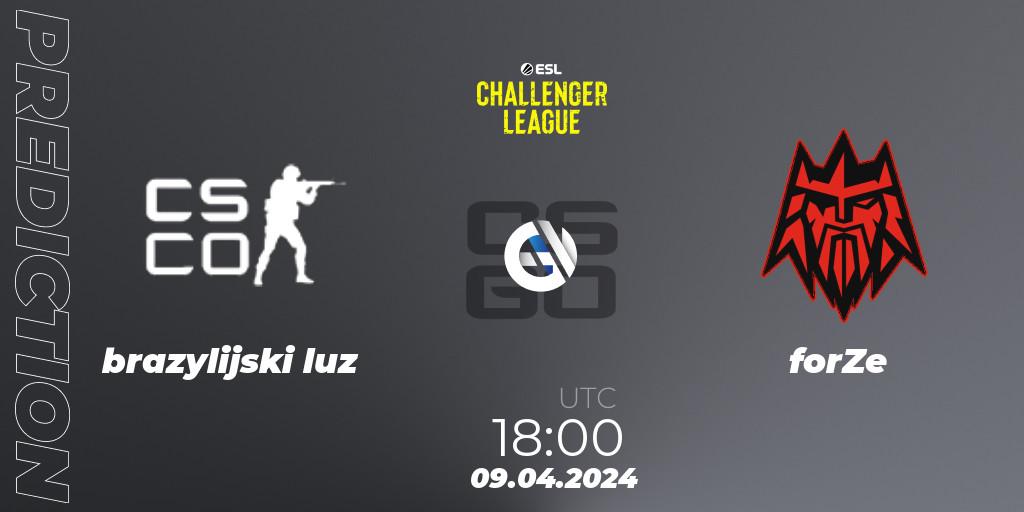 brazylijski luz vs forZe: Match Prediction. 09.04.24, CS2 (CS:GO), ESL Challenger League Season 47: Europe