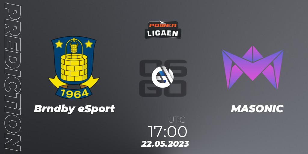 Brøndby eSport vs MASONIC: Match Prediction. 22.05.2023 at 17:00, Counter-Strike (CS2), Dust2.dk Ligaen Season 23
