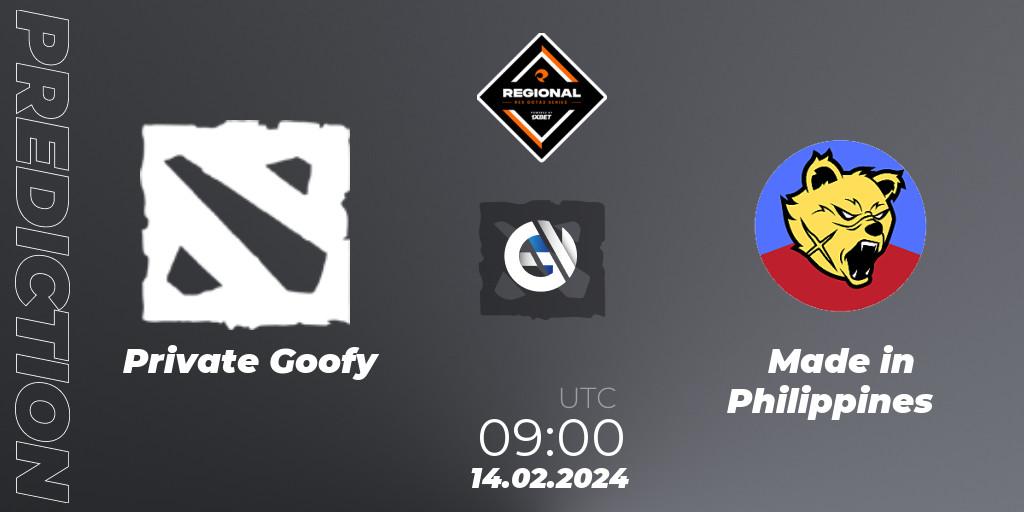 Private Goofy vs Made in Philippines: Match Prediction. 14.02.24, Dota 2, RES Regional Series: SEA #1