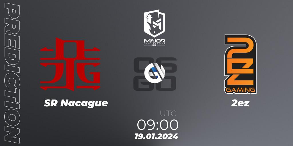 SR Nacague vs 2ez: Match Prediction. 19.01.2024 at 09:30, Counter-Strike (CS2), PGL CS2 Major Copenhagen 2024 Asia RMR Closed Qualifier