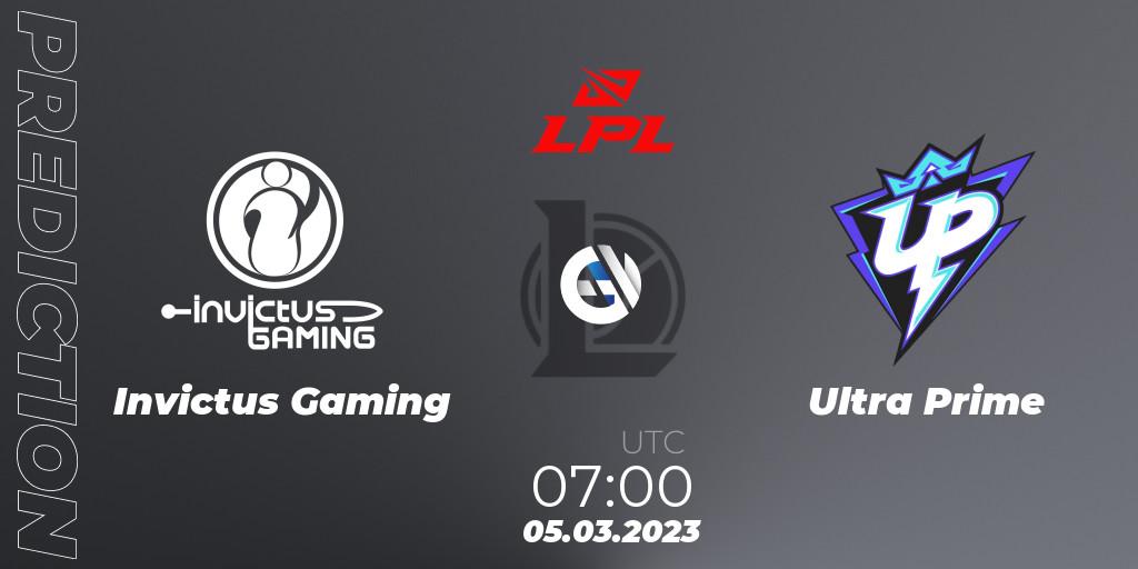 Invictus Gaming vs Ultra Prime: Match Prediction. 05.03.23, LoL, LPL Spring 2023 - Group Stage