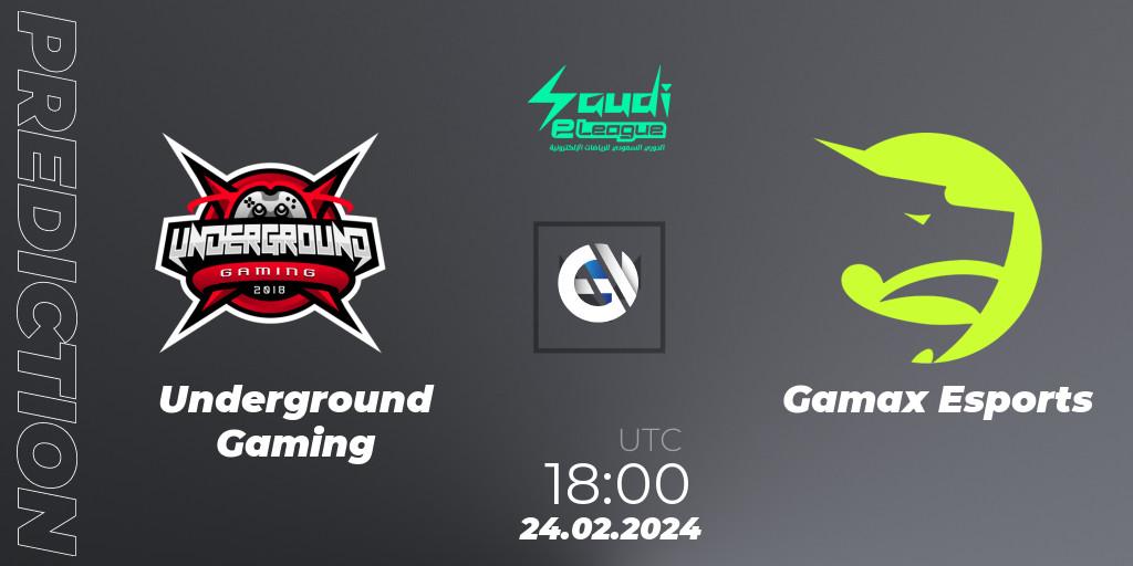 Underground Gaming vs Gamax Esports: Match Prediction. 24.02.2024 at 18:00, VALORANT, Saudi eLeague 2024: Major 1