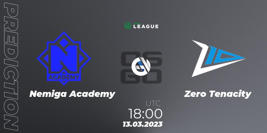 Nemiga Academy vs Zero Tenacity: Match Prediction. 13.03.2023 at 18:00, Counter-Strike (CS2), ESEA Season 44: Main Division - Europe