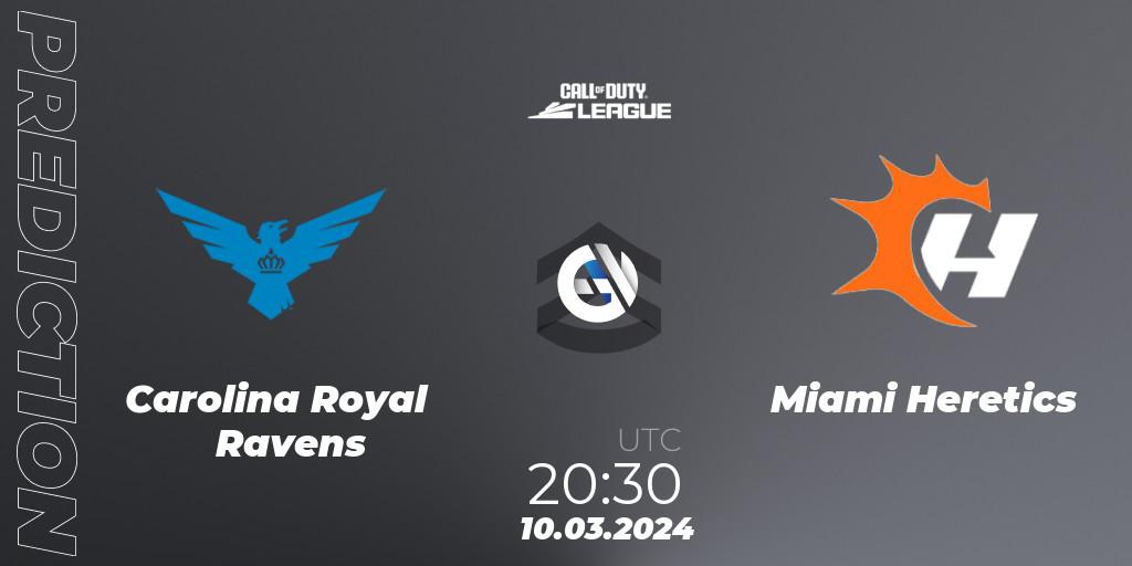 Carolina Royal Ravens vs Miami Heretics: Match Prediction. 10.03.24, Call of Duty, Call of Duty League 2024: Stage 2 Major Qualifiers