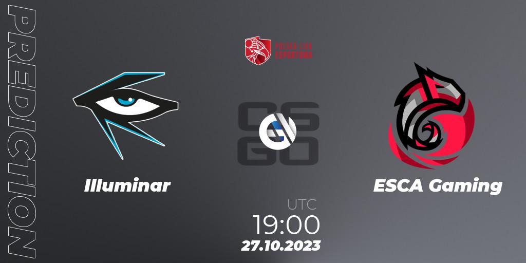 Illuminar vs ESCA Gaming: Match Prediction. 27.10.23, CS2 (CS:GO), Polska Liga Esportowa 2023: Split #3