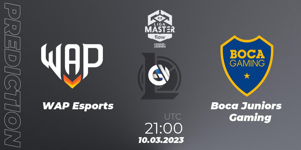 WAP Esports vs Boca Juniors Gaming: Match Prediction. 10.03.2023 at 21:00, LoL, Liga Master Opening 2023 - Playoffs