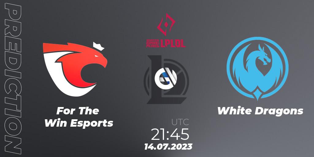 For The Win Esports vs White Dragons: Match Prediction. 14.07.2023 at 21:45, LoL, LPLOL Split 2 2023 - Group Stage