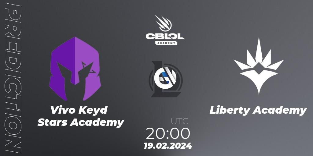 Vivo Keyd Stars Academy vs Liberty Academy: Match Prediction. 19.02.2024 at 20:00, LoL, CBLOL Academy Split 1 2024