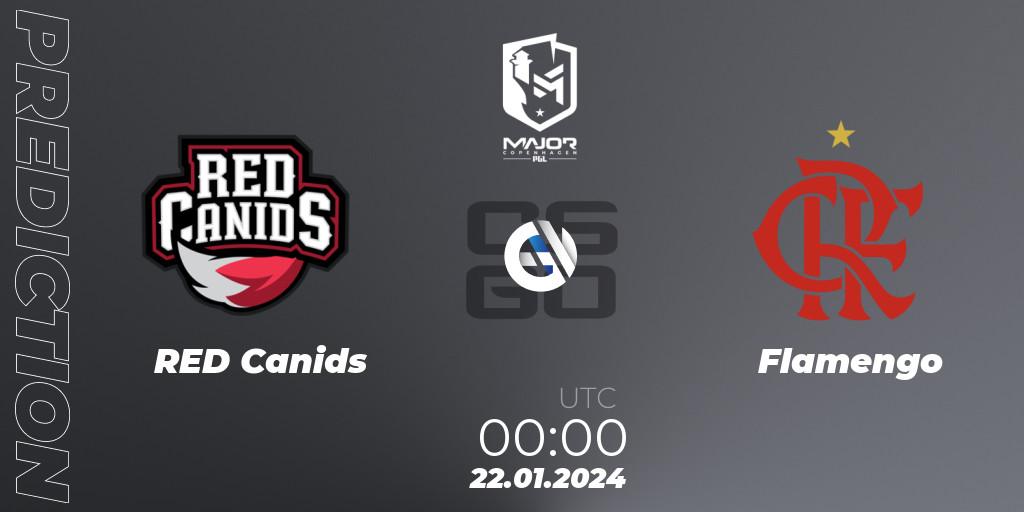 RED Canids vs Flamengo: Match Prediction. 22.01.24, CS2 (CS:GO), PGL CS2 Major Copenhagen 2024 South America RMR Closed Qualifier