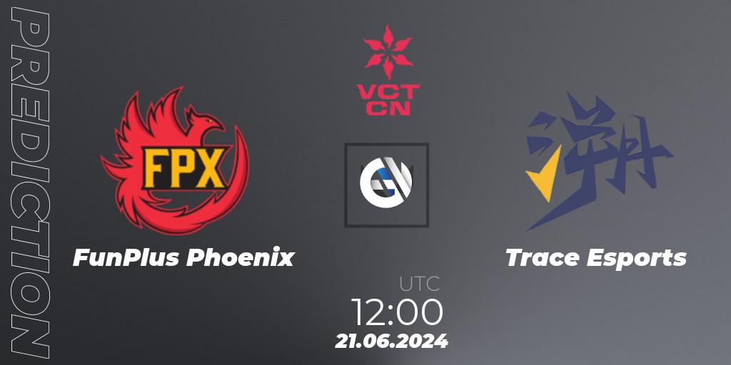 FunPlus Phoenix vs Trace Esports: Match Prediction. 21.06.2024 at 12:30, VALORANT, VALORANT Champions Tour China 2024: Stage 2 - Group Stage