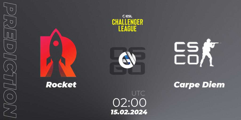 Rocket vs Carpe Diem: Match Prediction. 15.02.24, CS2 (CS:GO), ESL Challenger League Season 47: North America