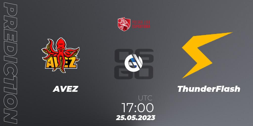 AVEZ vs ThunderFlash: Match Prediction. 25.05.2023 at 17:00, Counter-Strike (CS2), Polish Esports League 2023 Split 2