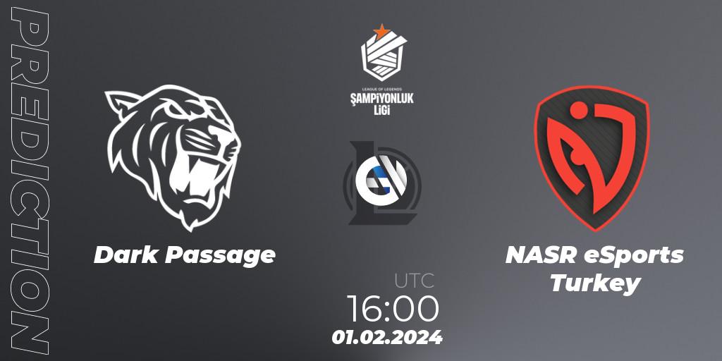 Dark Passage vs NASR eSports Turkey: Match Prediction. 01.02.2024 at 16:00, LoL, TCL Winter 2024
