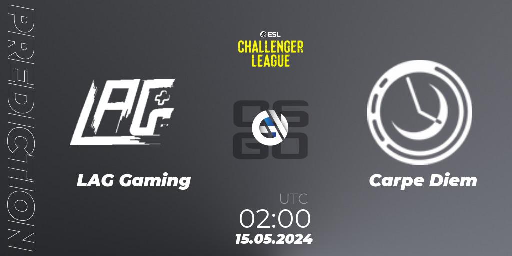 LAG Gaming vs Carpe Diem: Match Prediction. 15.05.2024 at 02:00, Counter-Strike (CS2), ESL Challenger League Season 47: North America