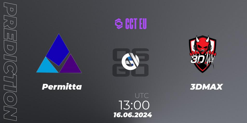 Permitta vs 3DMAX: Match Prediction. 16.06.2024 at 13:00, Counter-Strike (CS2), CCT Season 2 Europe Series 5