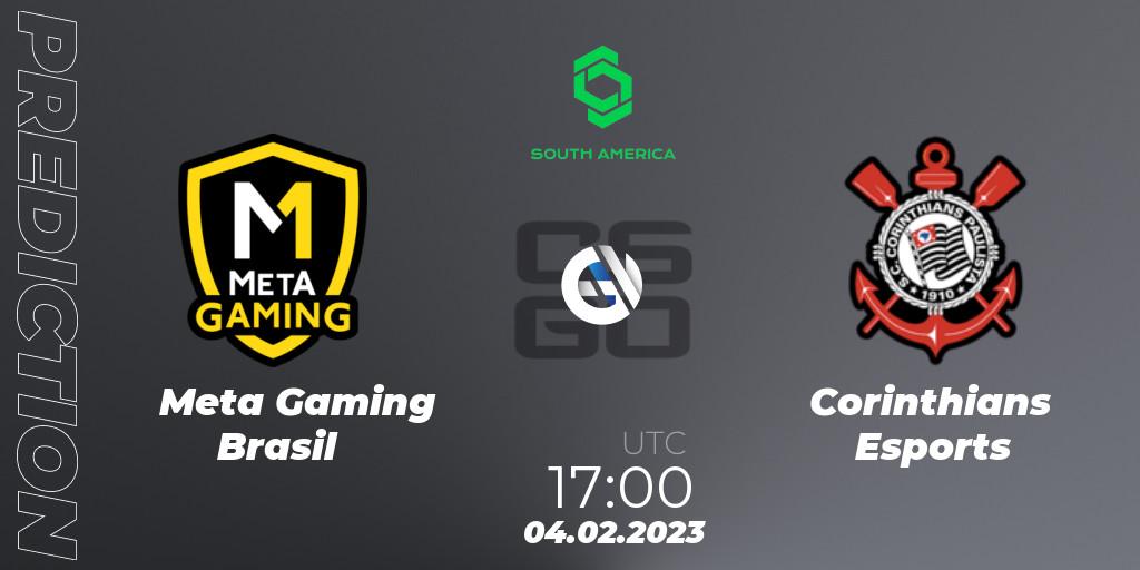 Meta Gaming Brasil vs Corinthians Esports: Match Prediction. 04.02.23, CS2 (CS:GO), CCT South America Series #4