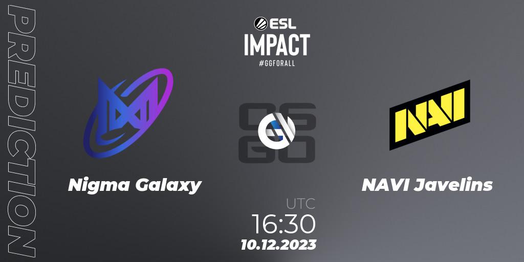 Nigma Galaxy vs NAVI Javelins: Match Prediction. 10.12.23, CS2 (CS:GO), ESL Impact League Season 4