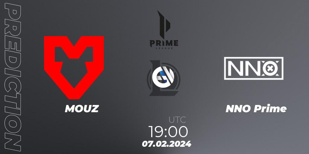 MOUZ vs NNO Prime: Match Prediction. 07.02.24, LoL, Prime League Spring 2024 - Group Stage