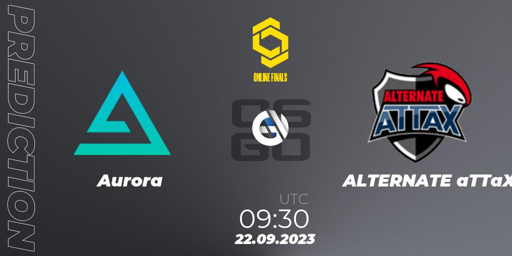 Aurora vs ALTERNATE aTTaX: Match Prediction. 22.09.2023 at 09:30, Counter-Strike (CS2), CCT Online Finals #3