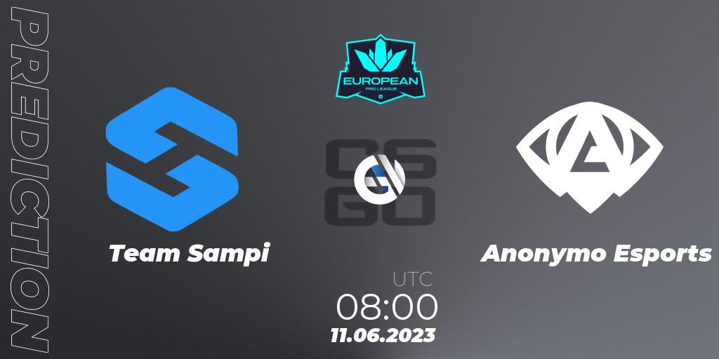 Team Sampi vs Anonymo Esports: Match Prediction. 10.06.23, CS2 (CS:GO), European Pro League Season 8