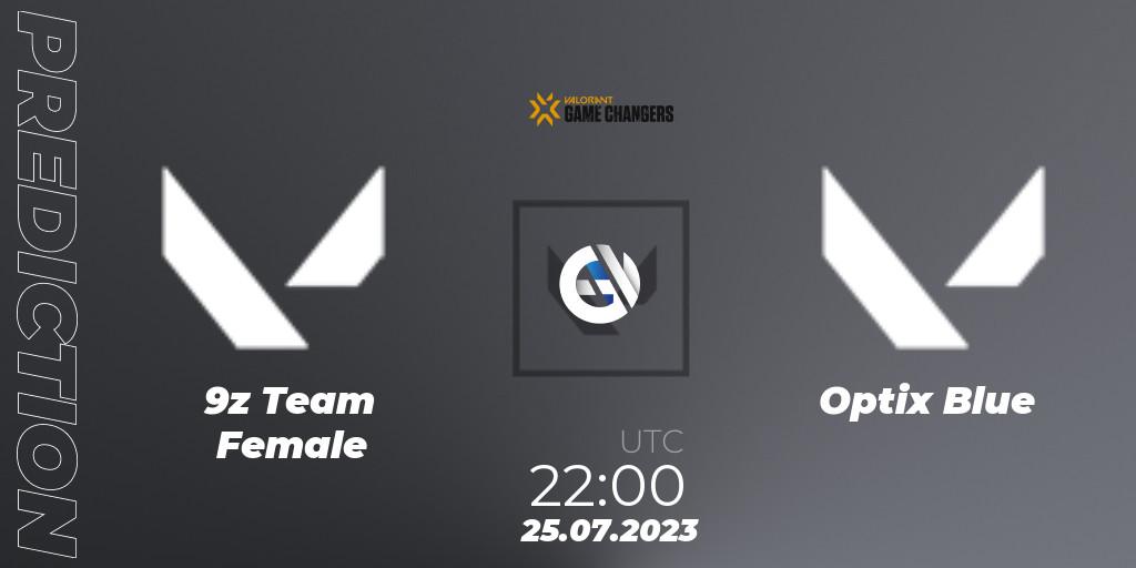 9z Team Female vs Optix Blue: Match Prediction. 25.07.2023 at 22:00, VALORANT, VCT 2023: Game Changers Latin America South
