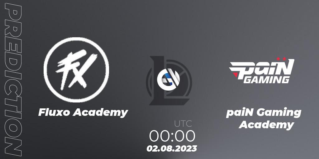 Fluxo Academy vs paiN Gaming Academy: Match Prediction. 02.08.2023 at 00:00, LoL, CBLOL Academy Split 2 2023 - Group Stage