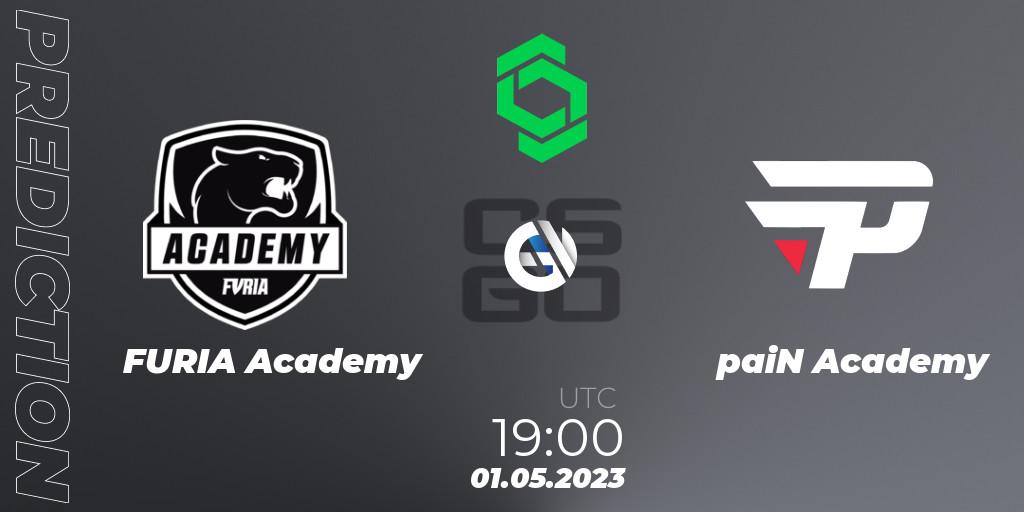 FURIA Academy vs paiN Academy: Match Prediction. 01.05.2023 at 19:00, Counter-Strike (CS2), CCT South America Series #7