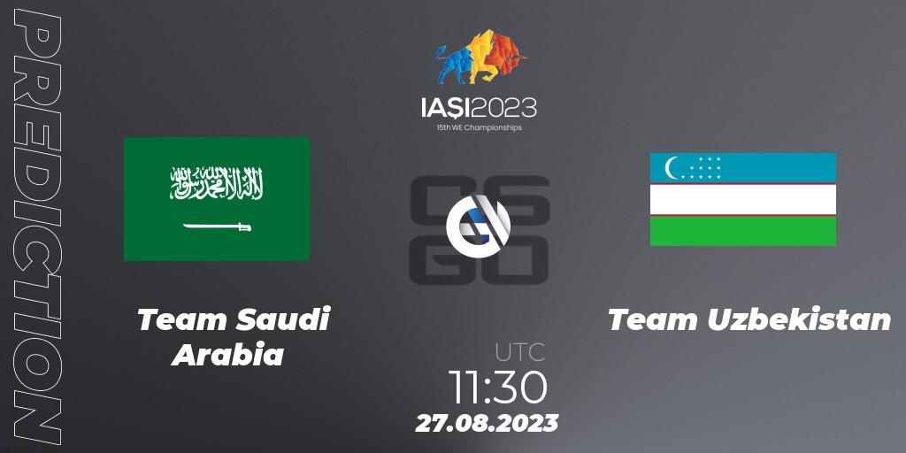 Team Saudi Arabia vs Team Uzbekistan: Match Prediction. 27.08.2023 at 16:10, Counter-Strike (CS2), IESF World Esports Championship 2023