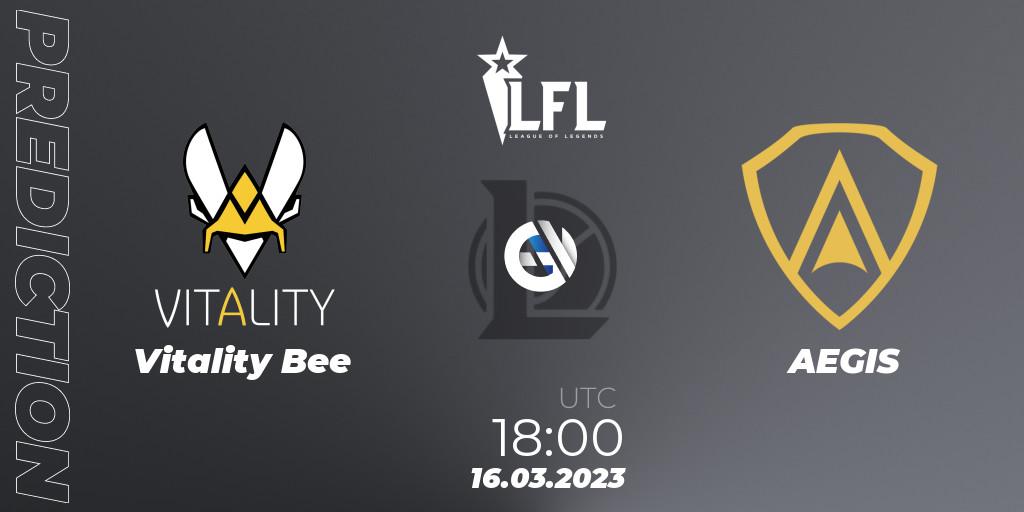 Vitality Bee vs AEGIS: Match Prediction. 16.03.23, LoL, LFL Spring 2023 - Group Stage