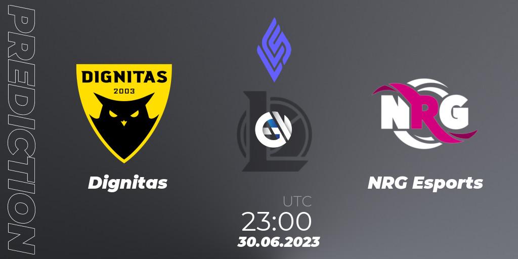 Dignitas vs NRG Esports: Match Prediction. 30.06.23, LoL, LCS Summer 2023 - Group Stage