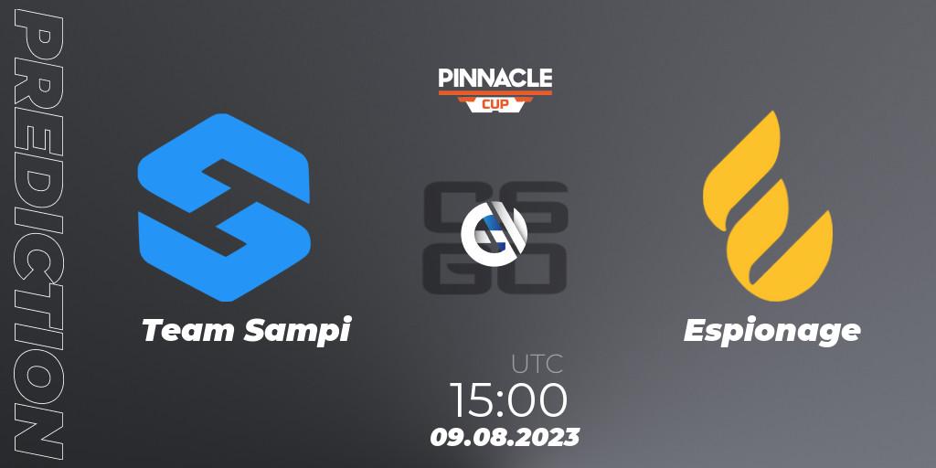 Team Sampi vs Espionage: Match Prediction. 09.08.2023 at 15:15, Counter-Strike (CS2), Pinnacle Cup V