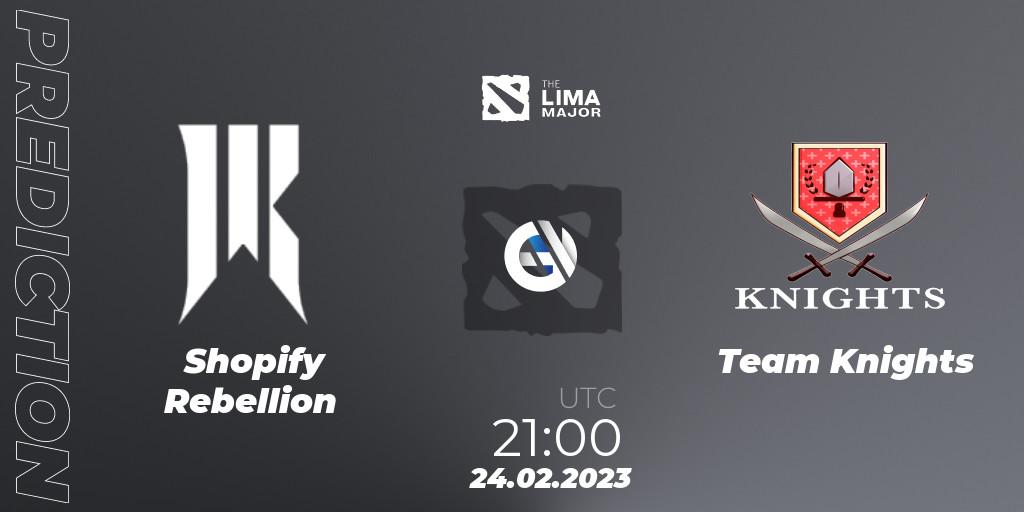 Shopify Rebellion vs Team Knights: Match Prediction. 24.02.23, Dota 2, The Lima Major 2023