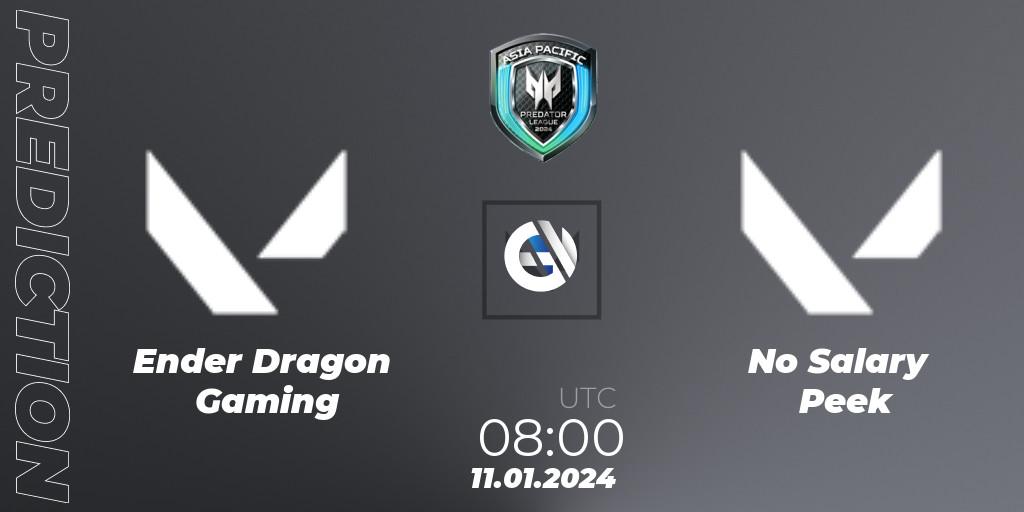 Ender Dragon Gaming vs No Salary Peek: Match Prediction. 11.01.24, VALORANT, Asia Pacific Predator League 2024