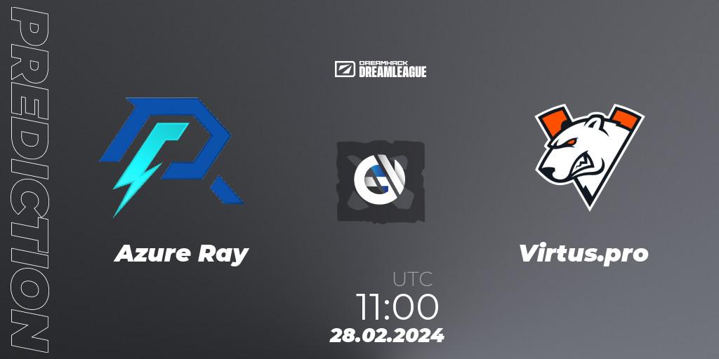 Azure Ray vs Virtus.pro: Match Prediction. 28.02.2024 at 10:55, Dota 2, DreamLeague Season 22