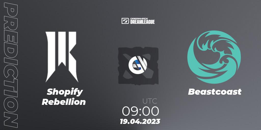 Shopify Rebellion vs Beastcoast: Match Prediction. 19.04.23, Dota 2, DreamLeague Season 19 - Group Stage 2