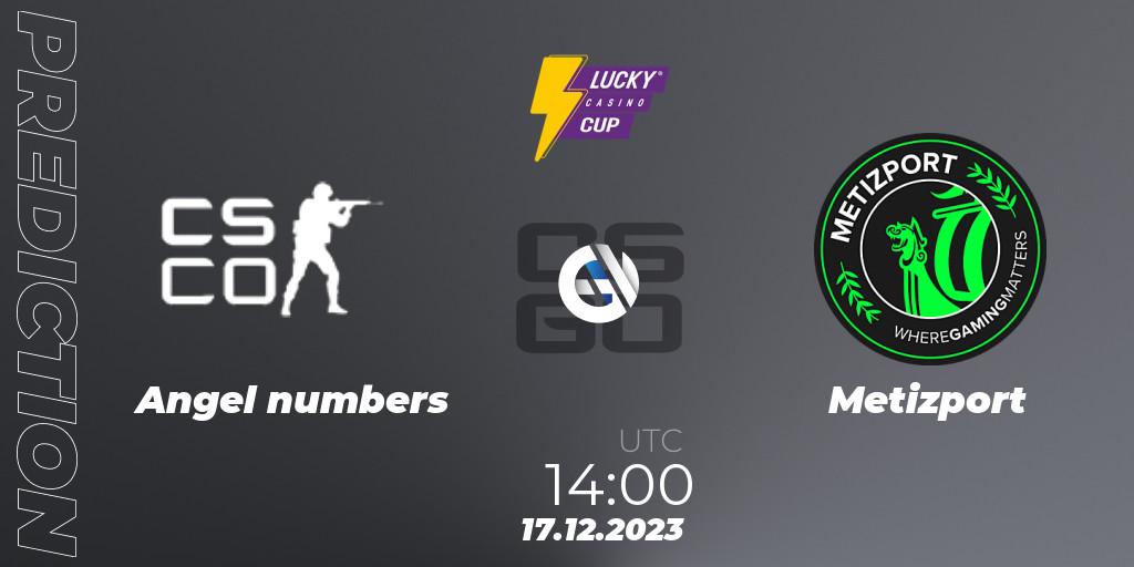 Angel numbers vs Metizport: Match Prediction. 17.12.2023 at 14:00, Counter-Strike (CS2), Esportal LuckyCasino Cup