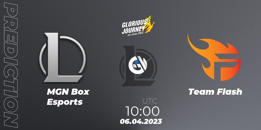 MGN Box Esports vs Team Flash: Match Prediction. 06.04.2023 at 10:00, LoL, VCS Spring 2023 - Group Stage