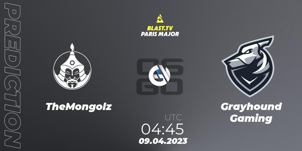 TheMongolz vs Grayhound Gaming: Match Prediction. 09.04.2023 at 05:00, Counter-Strike (CS2), BLAST.tv Paris Major 2023 Asia-Pacific RMR