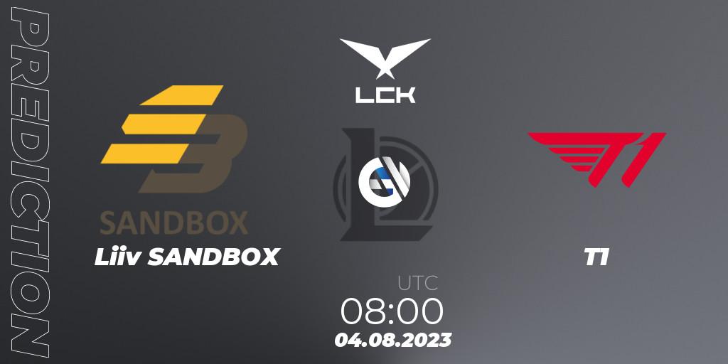 Liiv SANDBOX vs T1: Match Prediction. 04.08.23, LoL, LCK Summer 2023 Regular Season