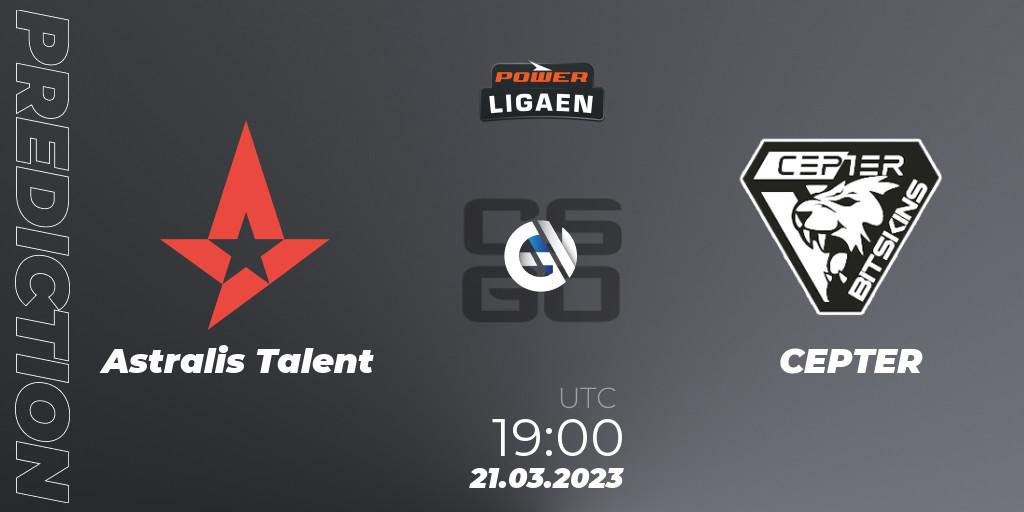 Astralis Talent vs Alpha Gaming: Match Prediction. 21.03.23, CS2 (CS:GO), POWER Ligaen Season 22