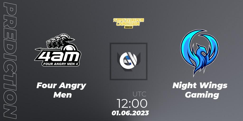 Four Angry Men vs Night Wings Gaming: Match Prediction. 01.06.23, VALORANT, VALORANT Champions Tour 2023: China Preliminaries