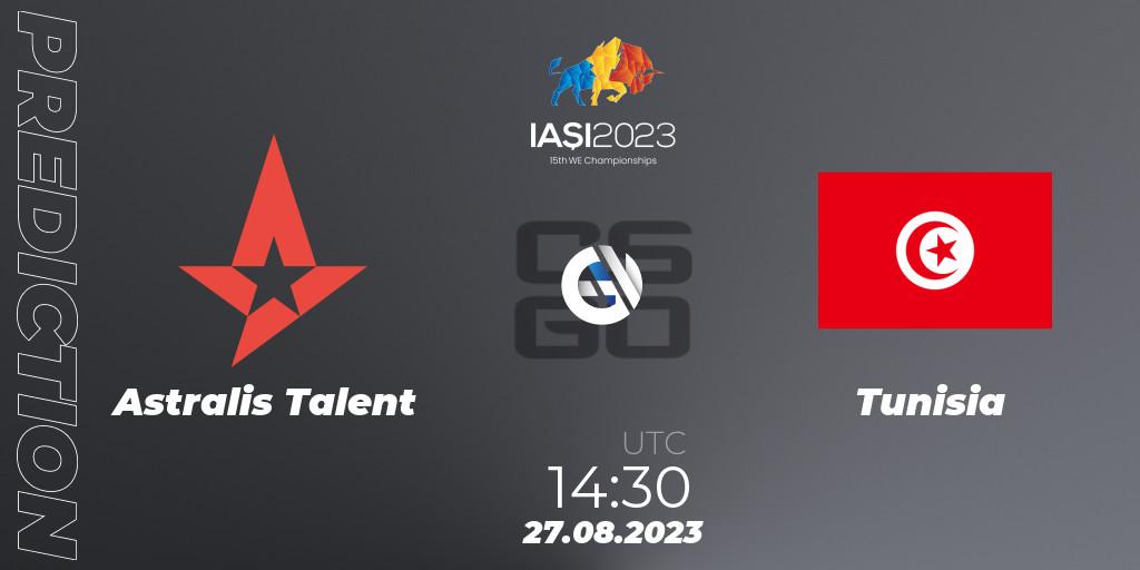 Astralis Talent vs Tunisia: Match Prediction. 27.08.2023 at 20:50, Counter-Strike (CS2), IESF World Esports Championship 2023