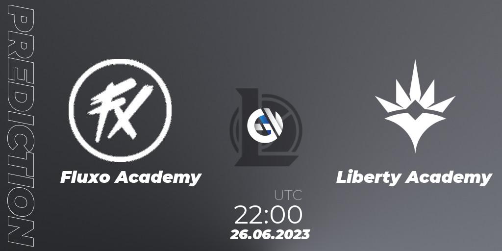 Fluxo Academy vs Liberty Academy: Match Prediction. 26.06.2023 at 22:15, LoL, CBLOL Academy Split 2 2023 - Group Stage