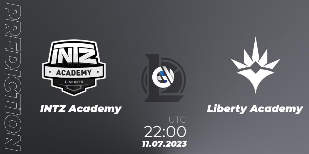 INTZ Academy vs Liberty Academy: Match Prediction. 11.07.23, LoL, CBLOL Academy Split 2 2023 - Group Stage