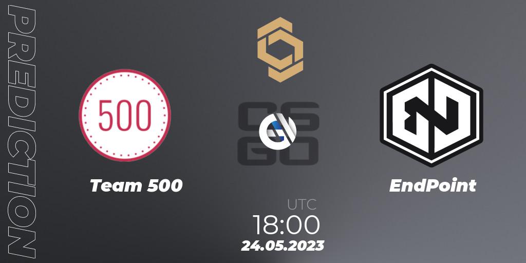 Team 500 vs EndPoint: Match Prediction. 24.05.2023 at 20:15, Counter-Strike (CS2), CCT South Europe Series #4