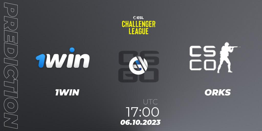 1WIN vs ORKS: Match Prediction. 06.10.2023 at 17:00, Counter-Strike (CS2), ESL Challenger League Season 46: Europe